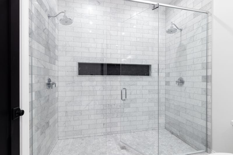 Open Shower with Minimal Frame